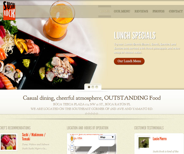 Website Design for a Restaurant